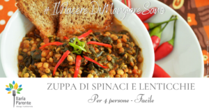 Zuppa di spinaci e lenticchie